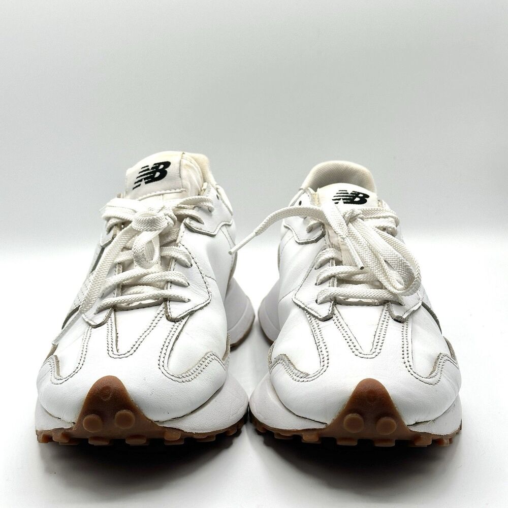 New Balance 327 White Leather Gum Sole Sneakers Womens Size 8.5 B WS327LS - Picture 2 of 11